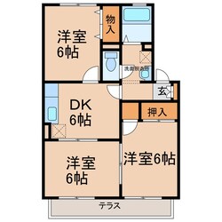 ハイカムール山之内の物件間取画像